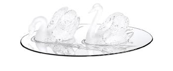 Miroir cygne en cristal incolore, grand modèle - Lalique